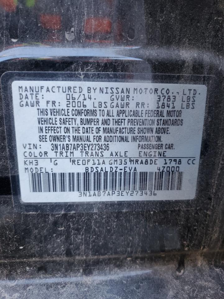 3N1AB7AP3EY273436 2014 Nissan Sentra S