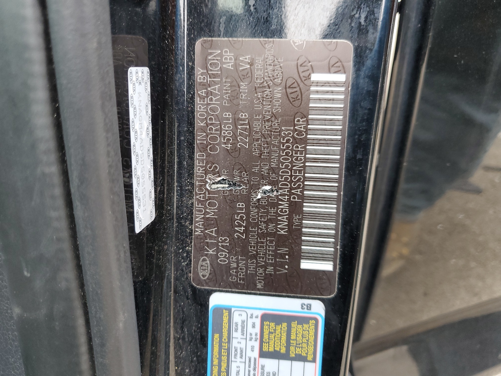 KNAGM4AD5D5055531 2013 Kia Optima Hybrid