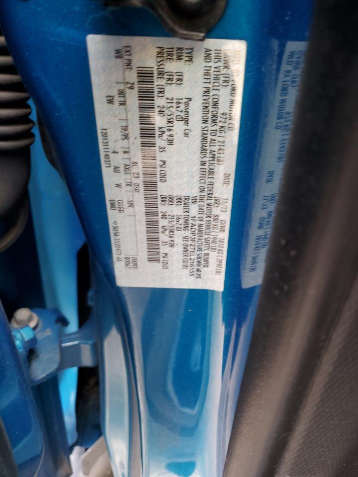 2014 Ford Focus Se VIN: 1FADP3F27EL216155 Lot: 47181664