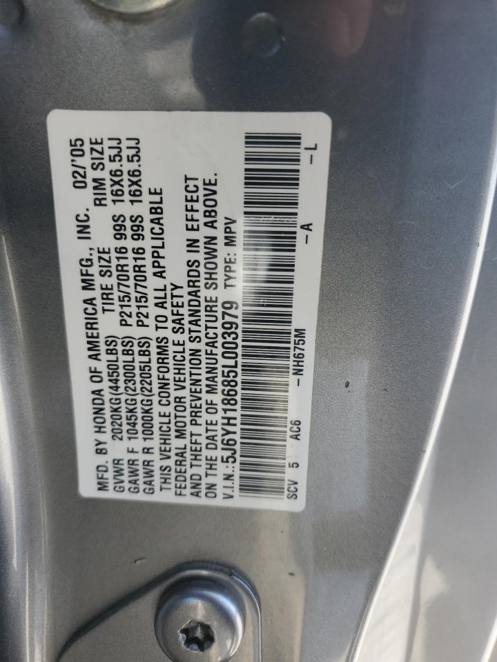 2005 Honda Element Ex VIN: 5J6YH18685L003979 Lot: 47858034