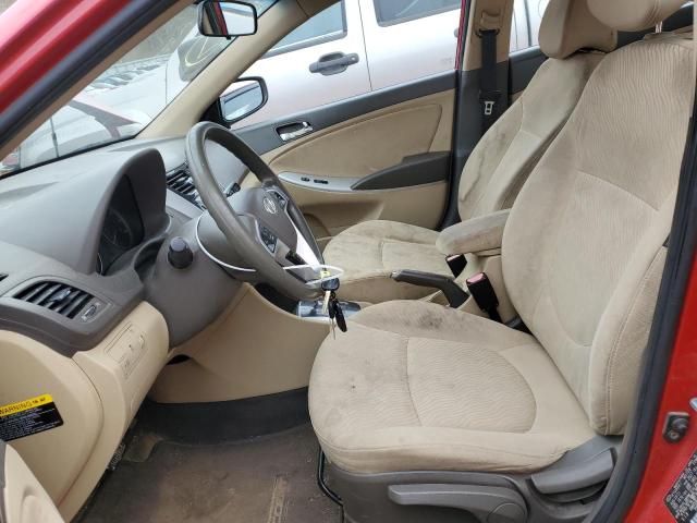  HYUNDAI ACCENT 2012 Czerwony