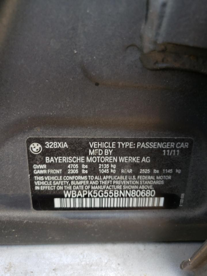 WBAPK5G55BNN80680 2011 BMW 328 Xi Sulev