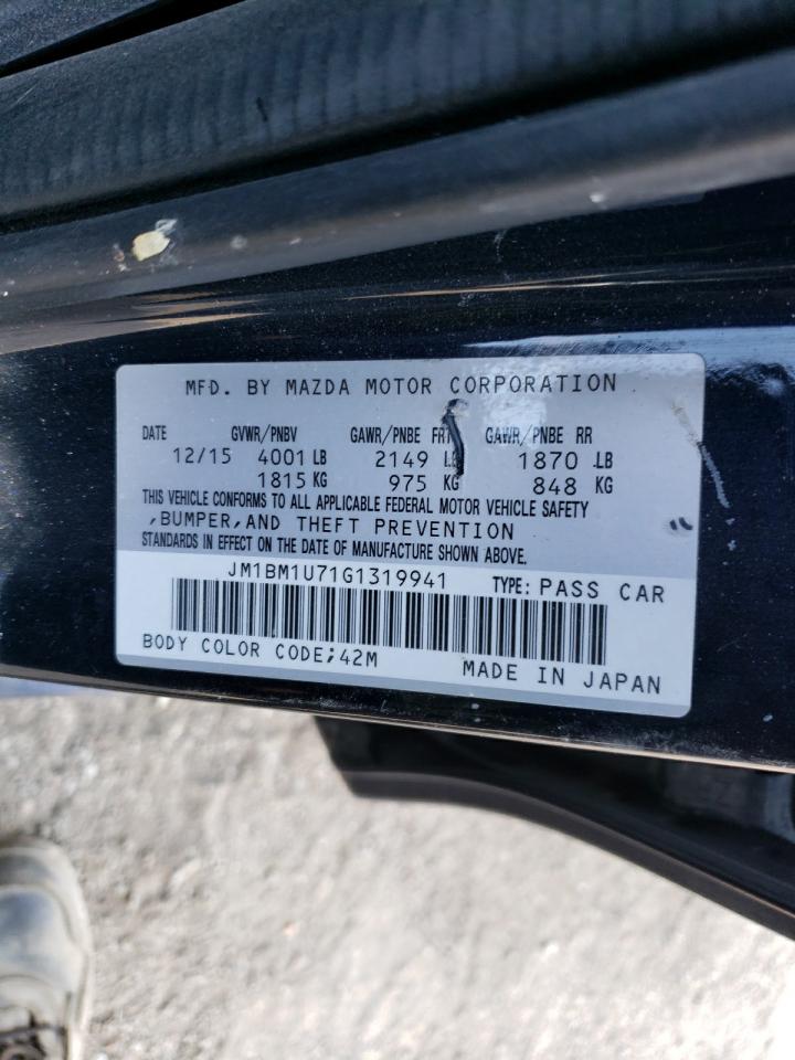 2016 Mazda 3 Sport VIN: JM1BM1U71G1319941 Lot: 47944574