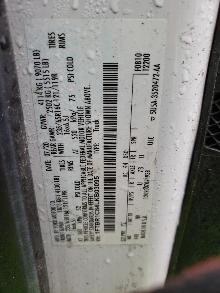 2020 Ford Transit T-250 VIN: 1FTBR1C84LKB03095 Lot: 44158694