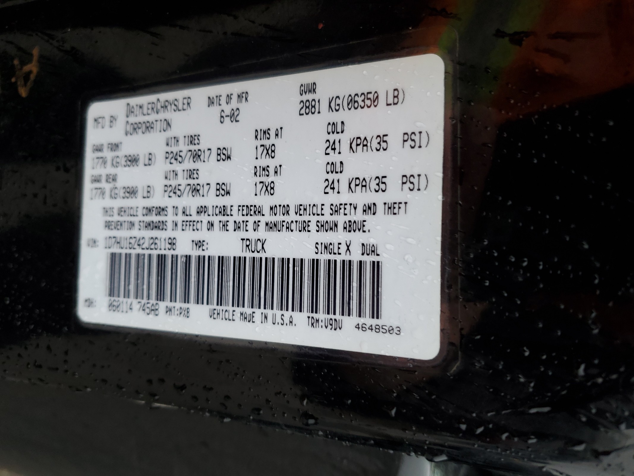 1D7HU16Z42J261198 2002 Dodge Ram 1500