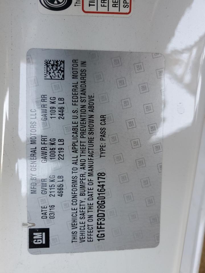 2016 Chevrolet Camaro Ss VIN: 1G1FF3D78G0164178 Lot: 48923834