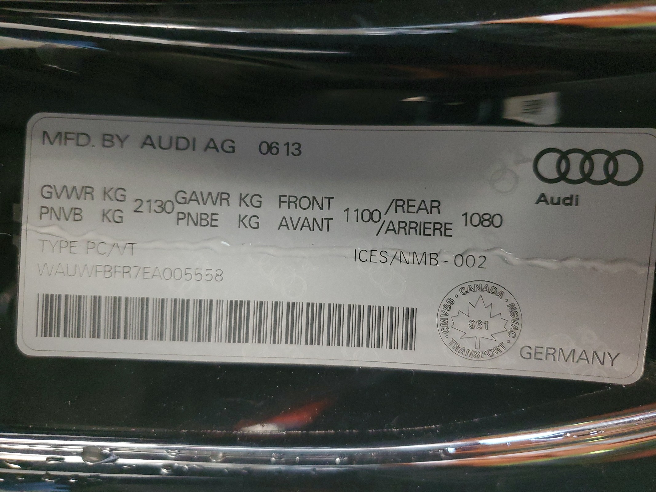 WAUWFBFR7EA005558 2014 Audi A5 Premium Plus