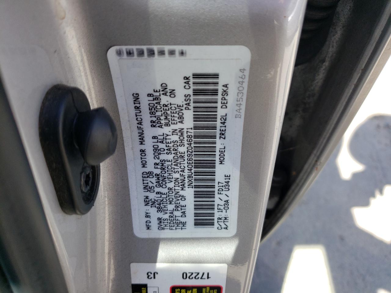 1NXBU40E69Z046871 2009 Toyota Corolla Base