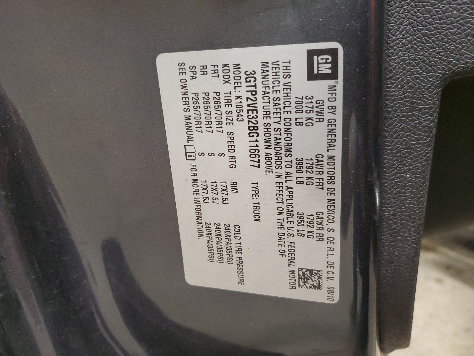 3GTP2VE32BG116677 2011 GMC Sierra K1500 Sle