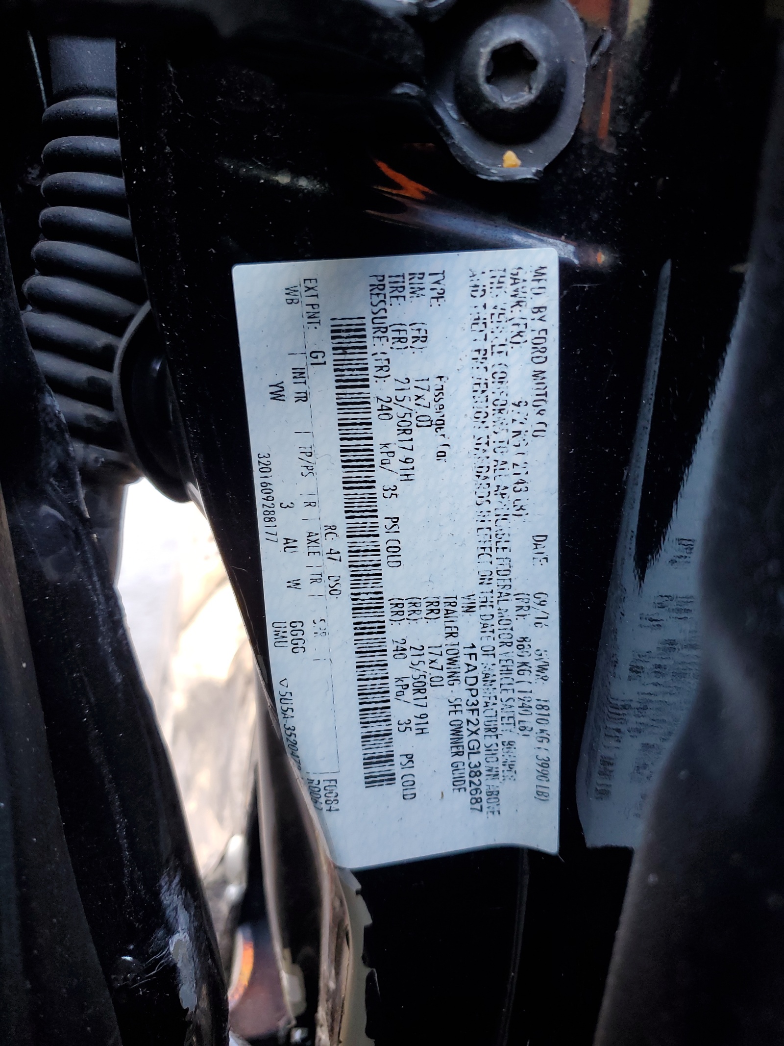 1FADP3F2XGL382687 2016 Ford Focus Se