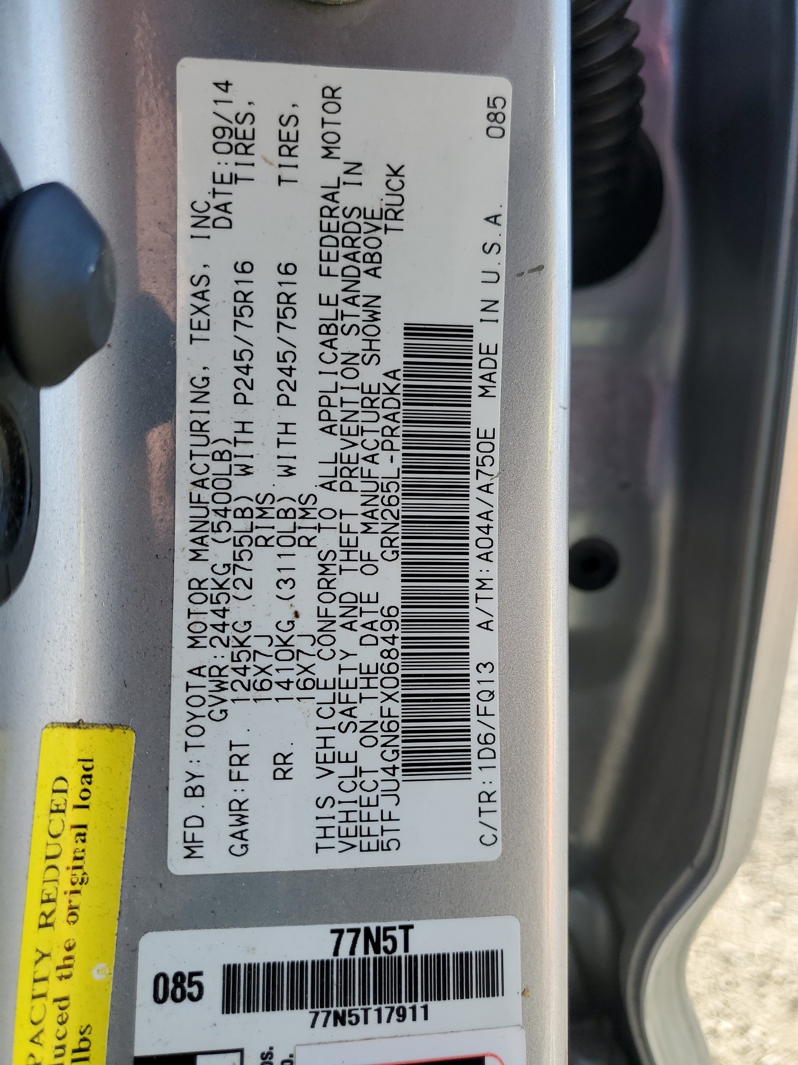 5TFJU4GN6FX068496 2015 Toyota Tacoma Double Cab Prerunner