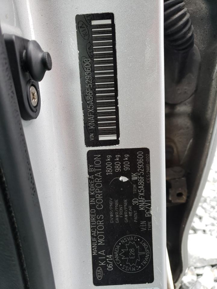 2015 Kia Forte Ex VIN: KNAFX5A86F5293600 Lot: 46200264