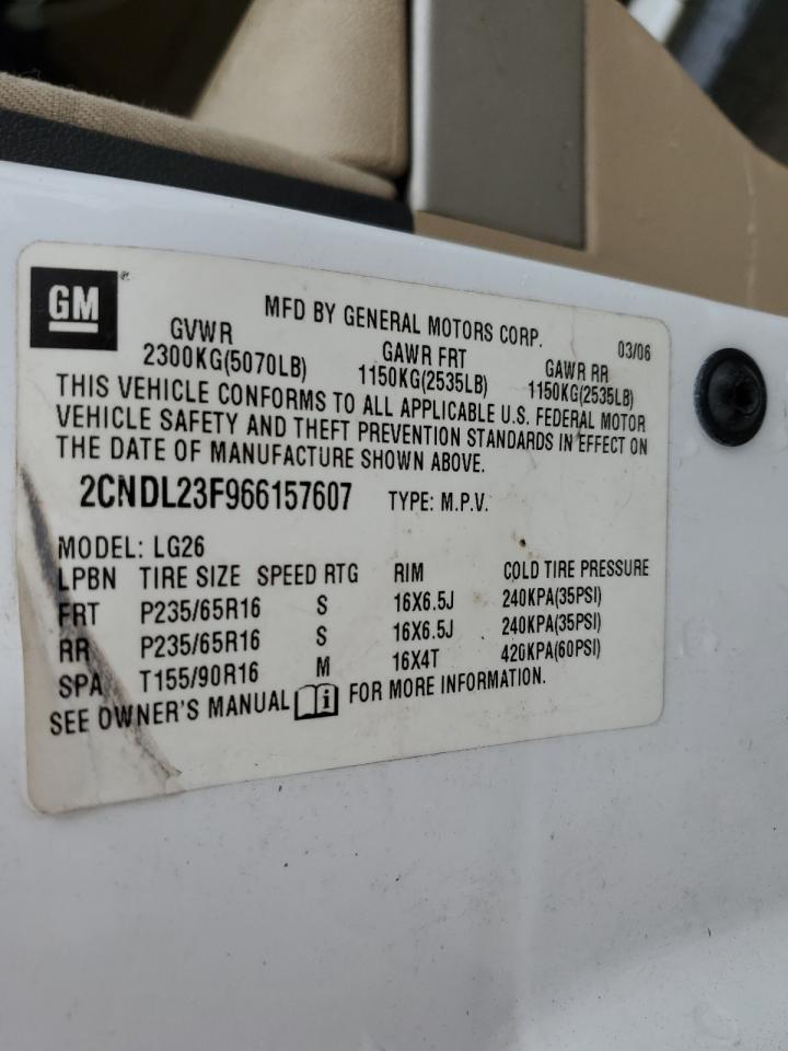 2006 Chevrolet Equinox Ls VIN: 2CNDL23F866157607 Lot: 46938364