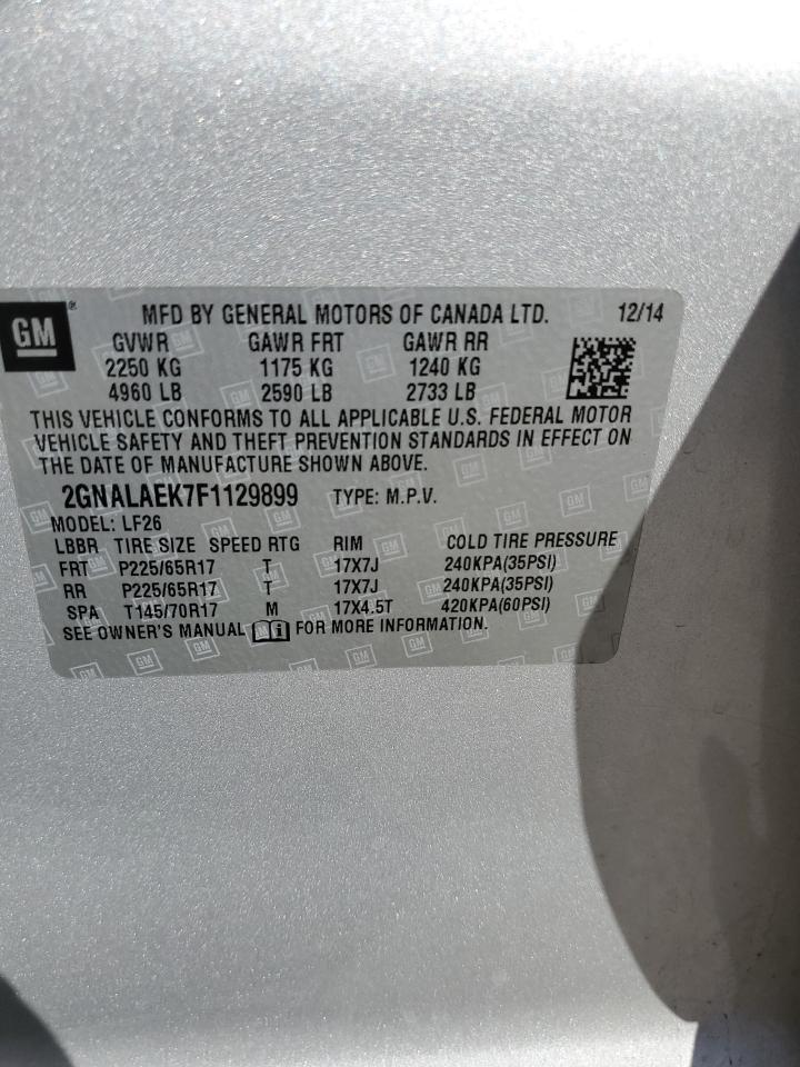 2GNALAEK7F1129899 2015 CHEVROLET EQUINOX - Image 13