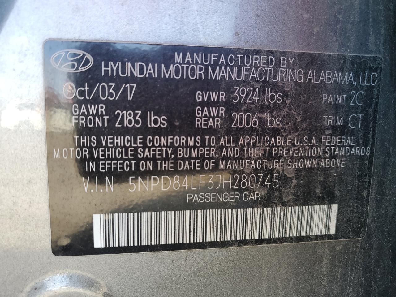 5NPD84LF3JH280745 2018 Hyundai Elantra Sel