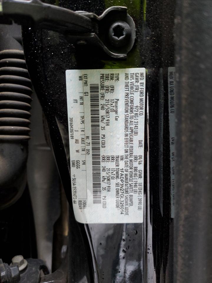 2016 Ford Focus Titanium VIN: 1FADP3N27GL326014 Lot: 48719564