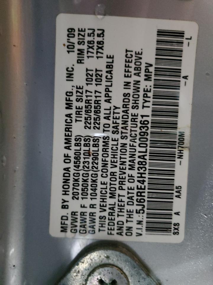 2010 Honda Cr-V Lx VIN: 5J6RE4H38AL009361 Lot: 47688974