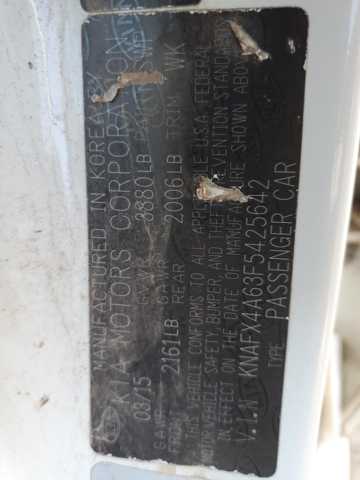 2015 Kia Forte Lx VIN: KNAFX4A63F5425642 Lot: 72454464