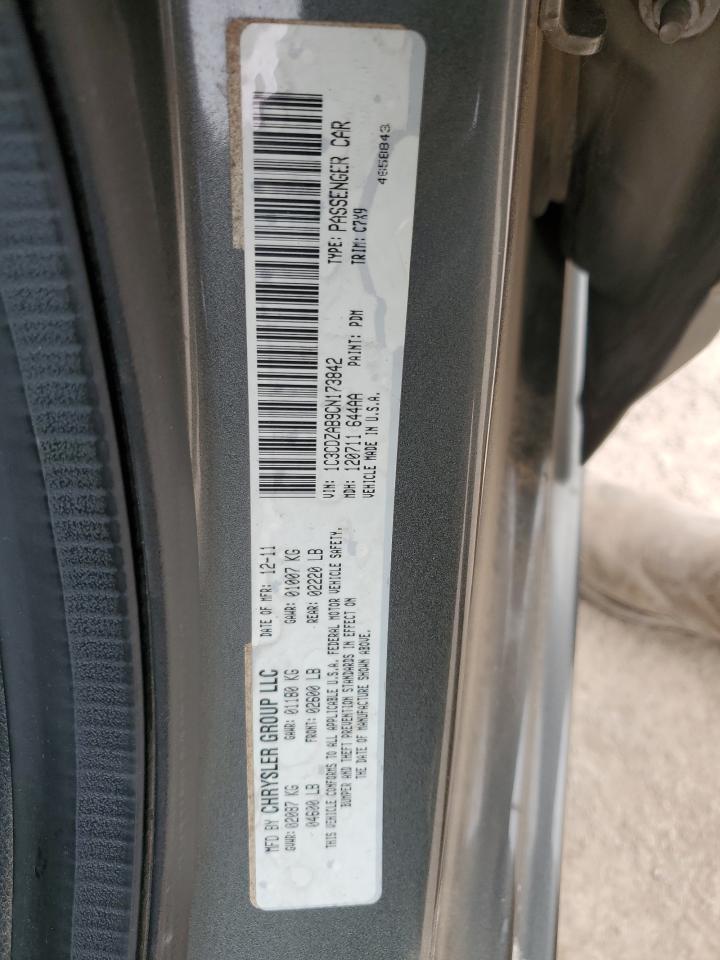 2012 Dodge Avenger Se VIN: 1C3CDZAB9CN173842 Lot: 48966694