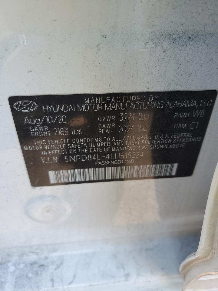 5NPD84LF4LH615224 2020 HYUNDAI ELANTRA - Image 12