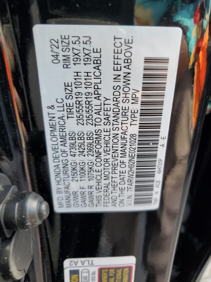 7FARW2H92NE021028 2022 Honda Cr-V Touring