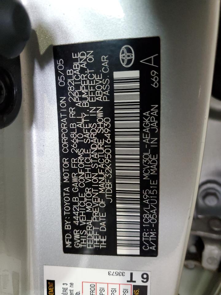 2005 Toyota Camry Le VIN: JTDBF32K950164930 Lot: 48507334