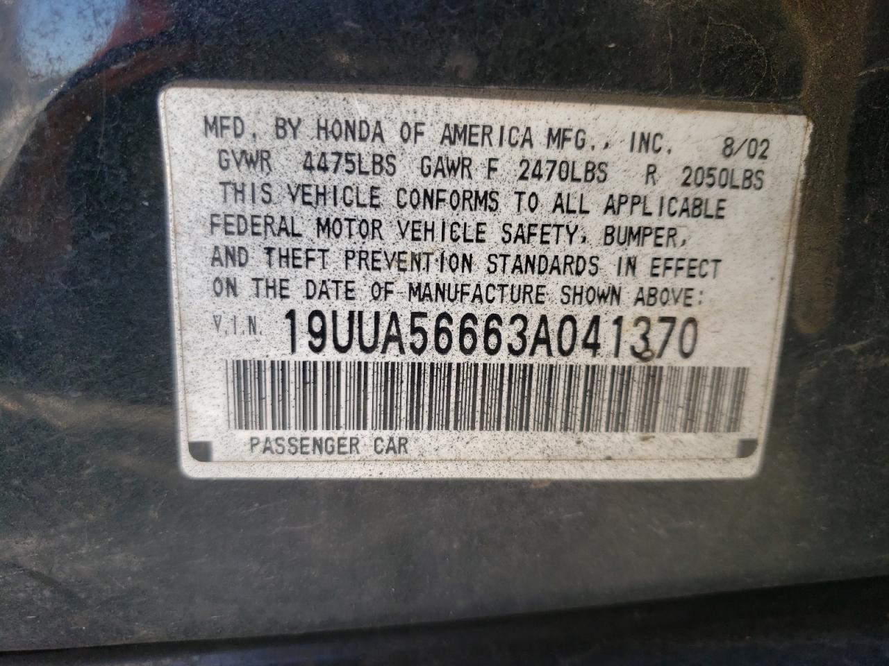 19UUA56663A041370 2003 Acura 3.2Tl