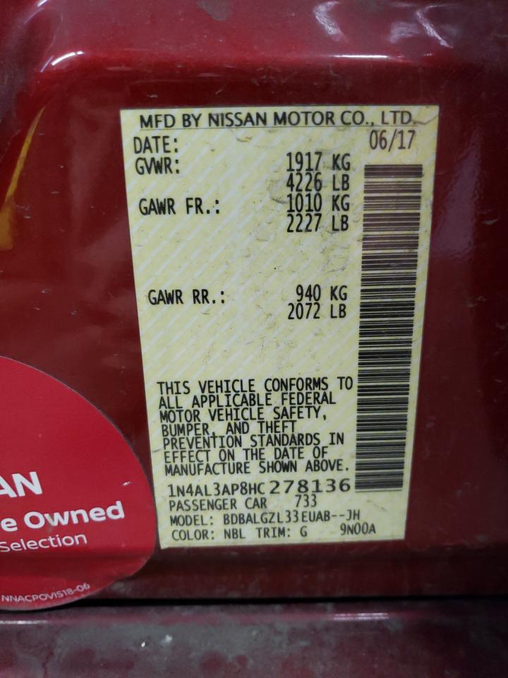 1N4AL3AP8HC278136 2017 NISSAN ALTIMA - Image 12