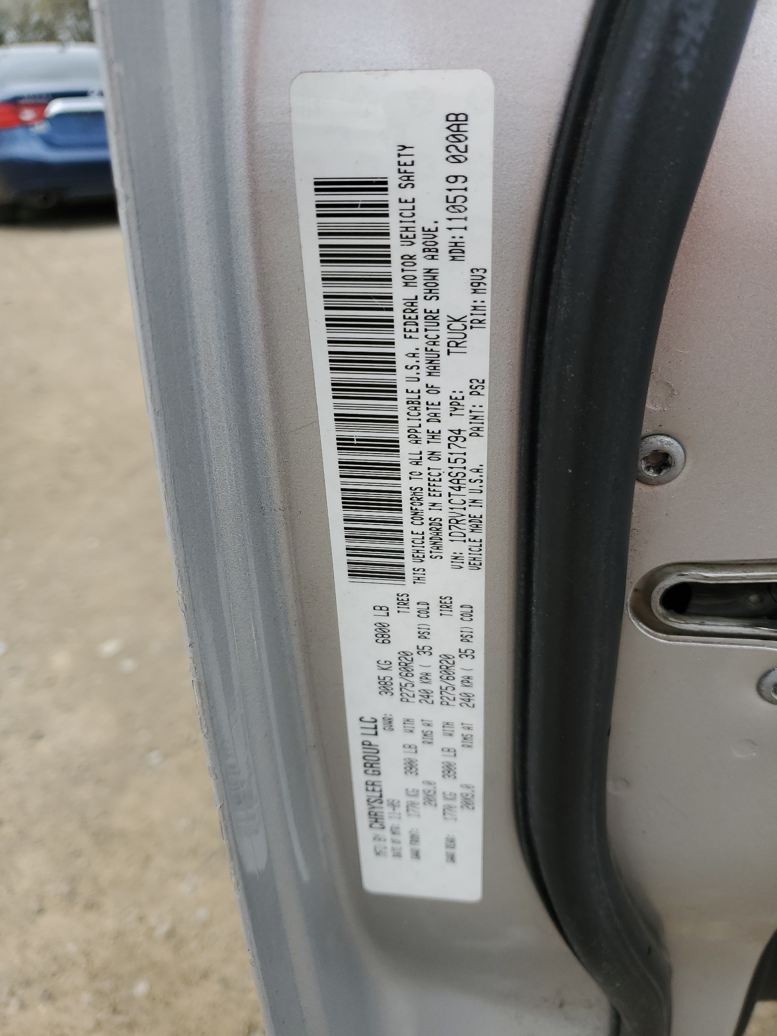 1D7RV1CT4AS151794 2010 Dodge Ram 1500