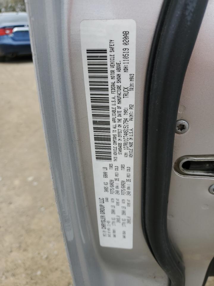 2010 Dodge Ram 1500 VIN: 1D7RV1CT4AS151794 Lot: 48252924