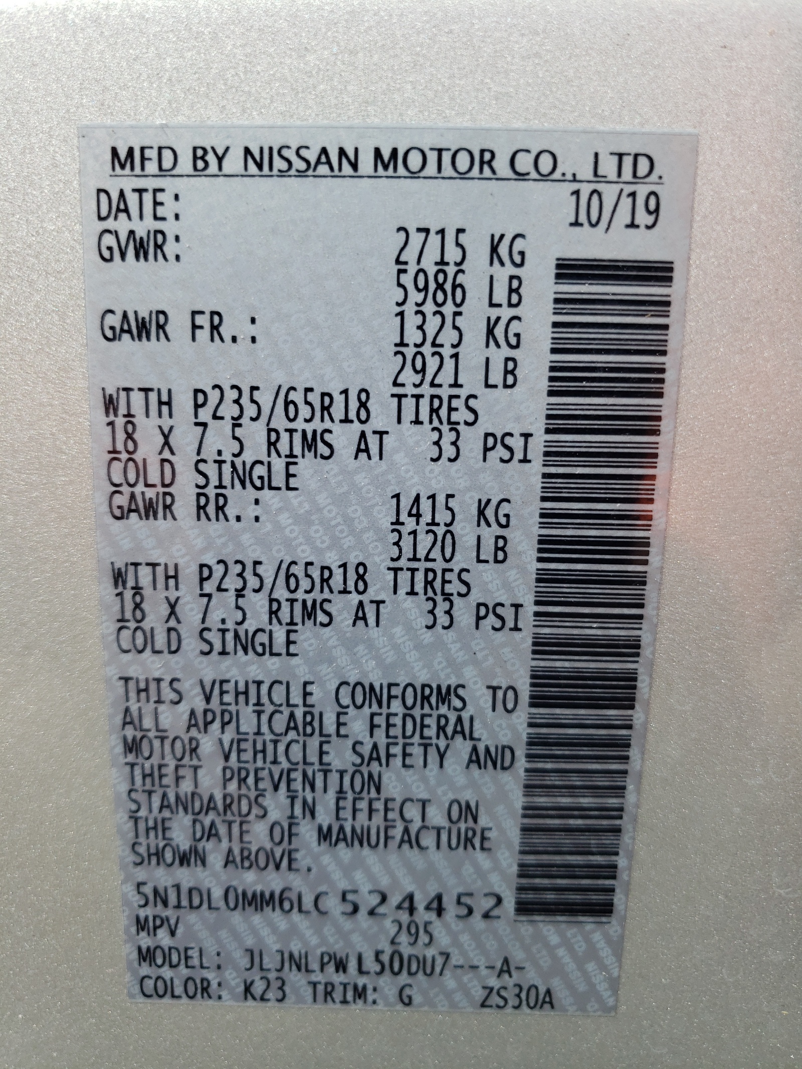 5N1DL0MM6LC524452 2020 Infiniti Qx60 Luxe