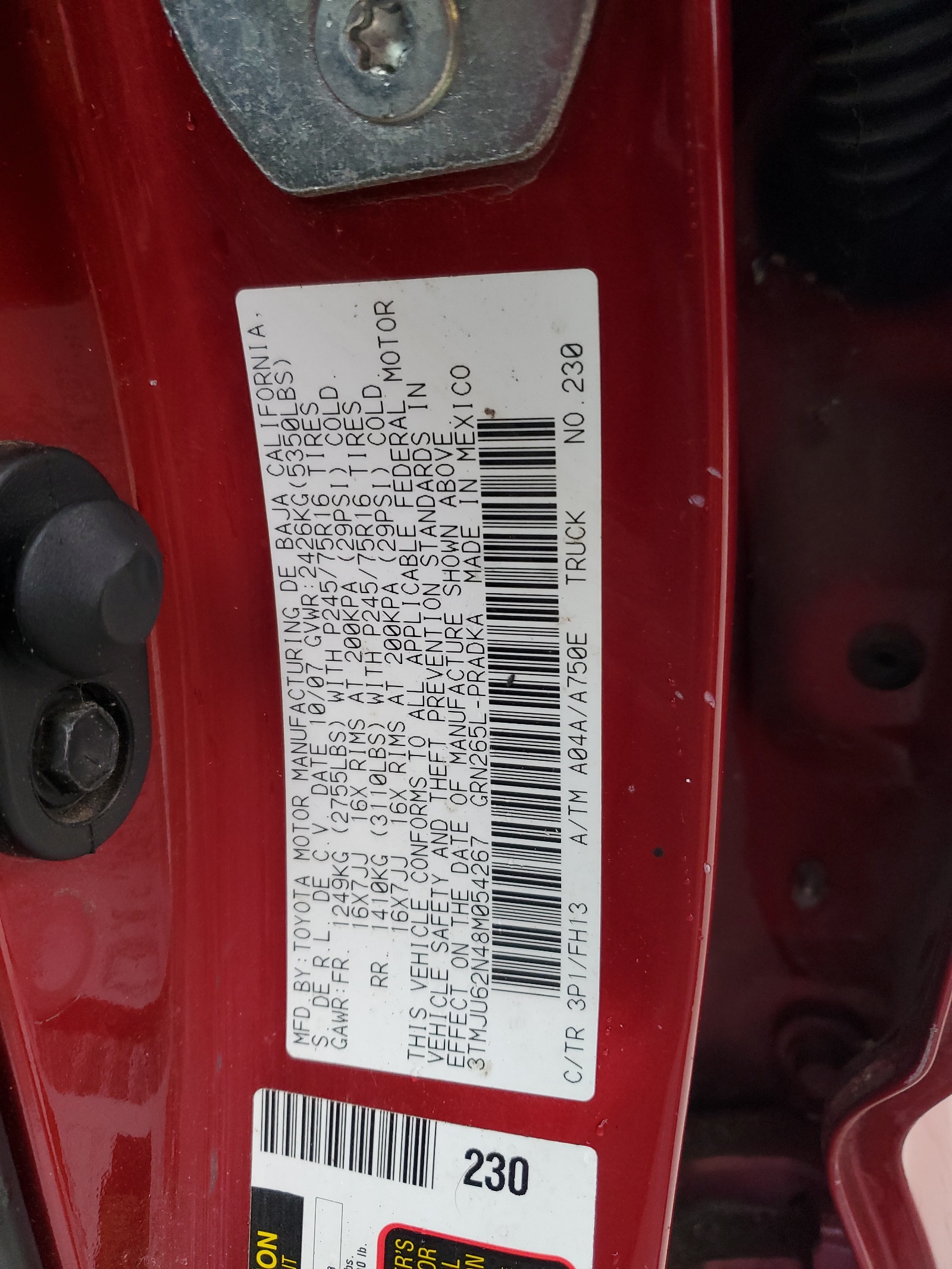 3TMJU62N48M054267 2008 Toyota Tacoma Double Cab Prerunner