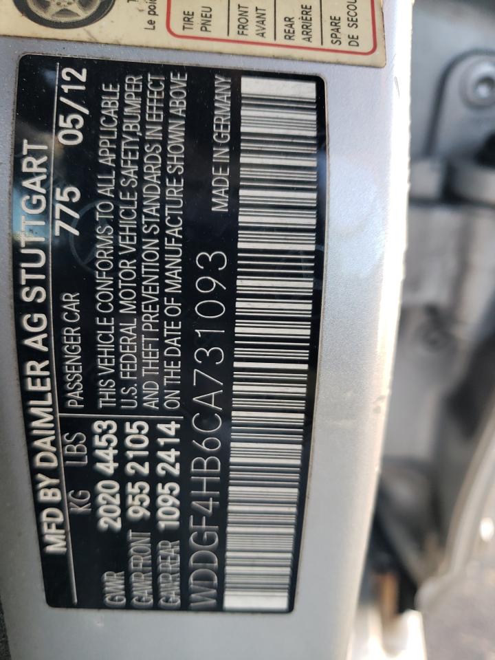 2012 Mercedes-Benz C 250 VIN: WDDGF4HB6CA731093 Lot: 47592944