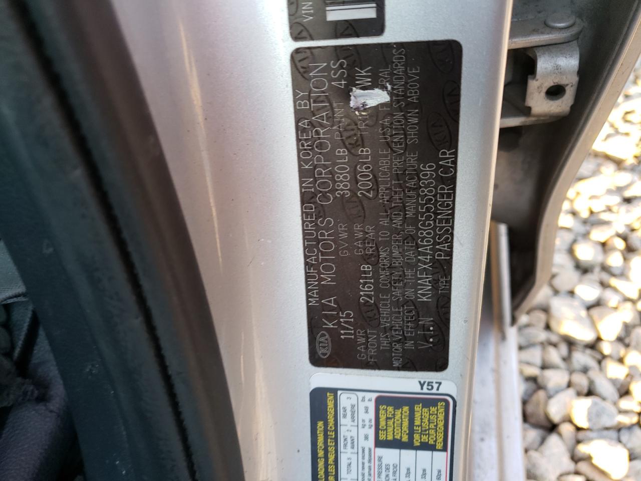 KNAFX4A68G5558396 2016 Kia Forte Lx