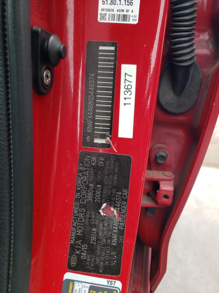 2016 Kia Forte Lx VIN: KNAFX4A68G5446374 Lot: 48207054