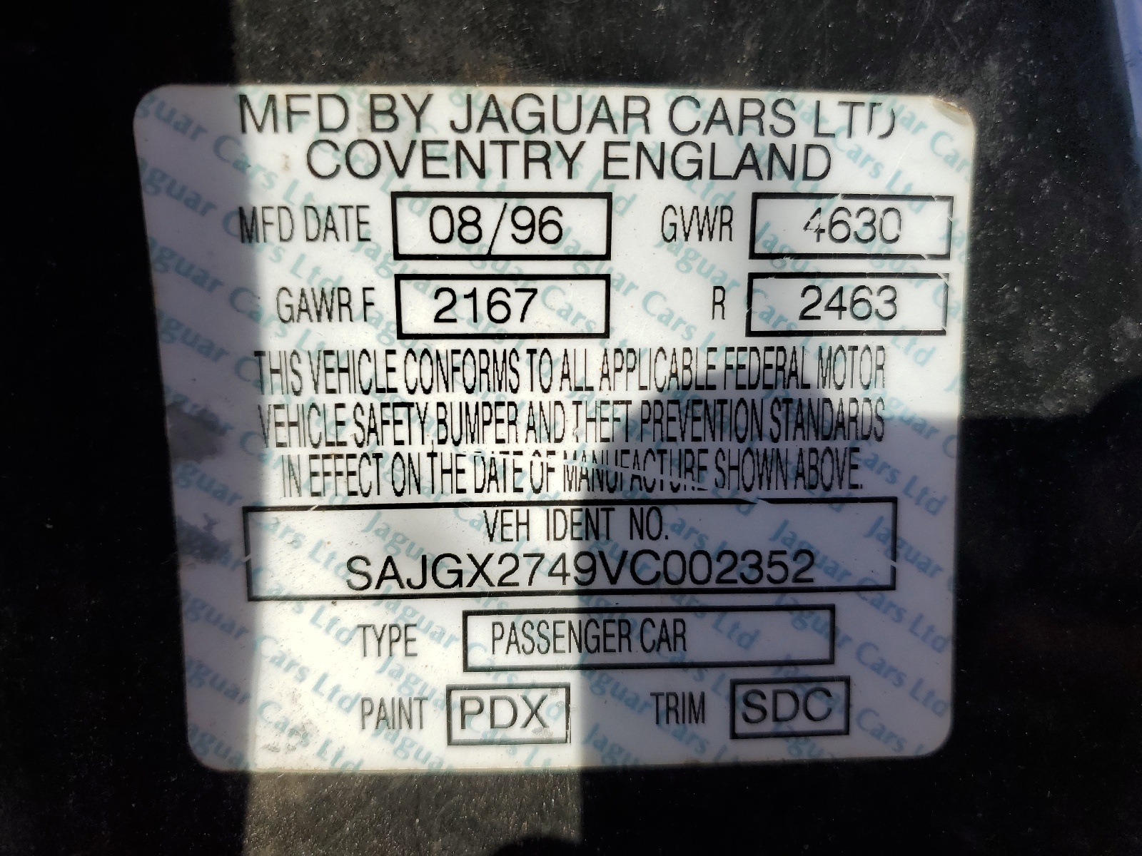 SAJGX2749VC002352 1997 Jaguar Xk8