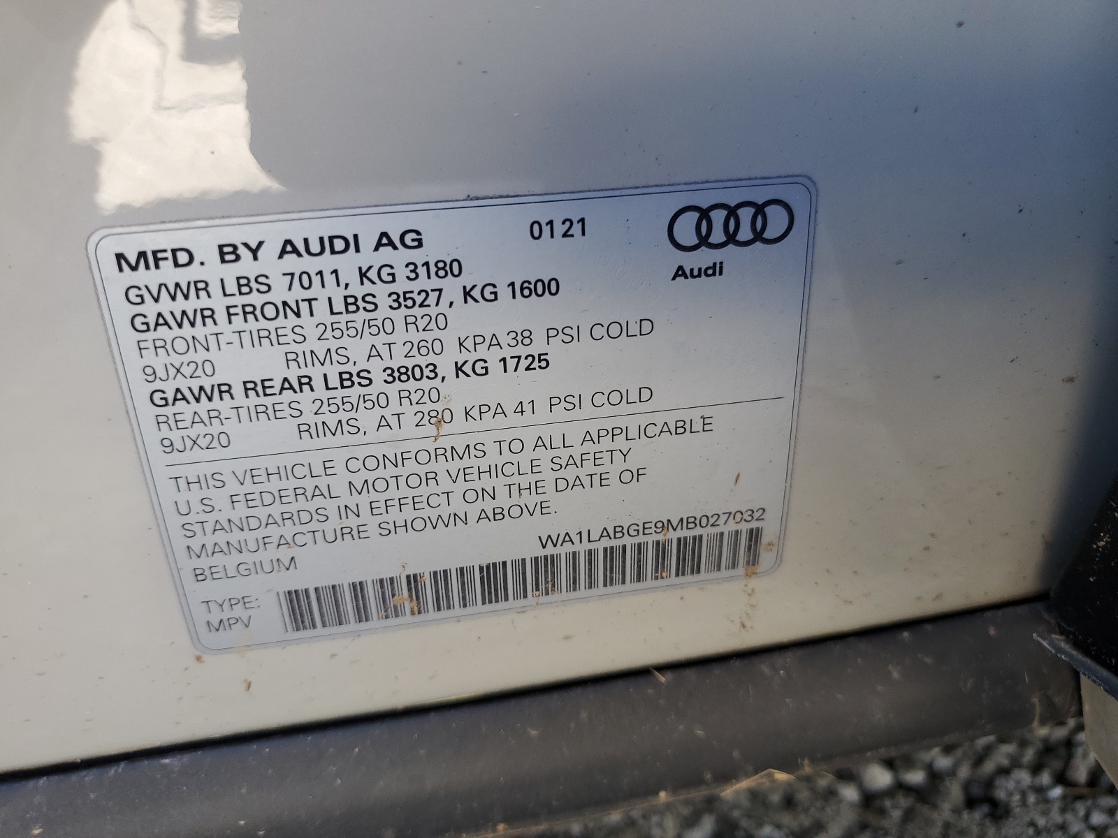 WA1LABGE9MB027032 2021 Audi E-Tron Premium Plus