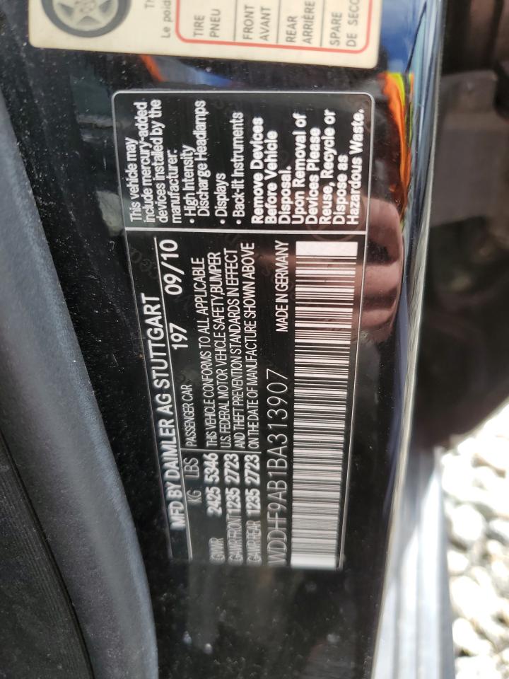 2011 Mercedes-Benz E 550 4Matic VIN: WDDHF9AB1BA313907 Lot: 46935204