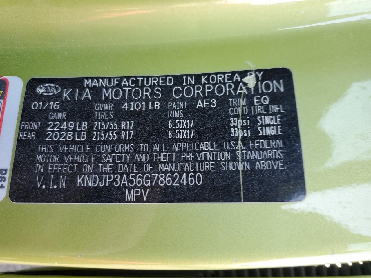 KNDJP3A56G7862460 2016 Kia Soul +