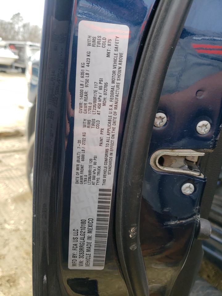 2020 Ram 3500 Tradesman VIN: 3C63RRGL4LG210180 Lot: 46879884