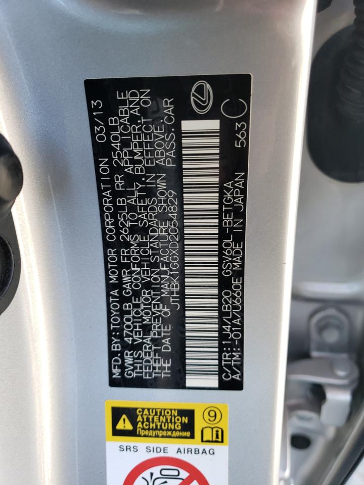 2013 Lexus Es 350 VIN: JTHBK1GGXD2054829 Lot: 47190774