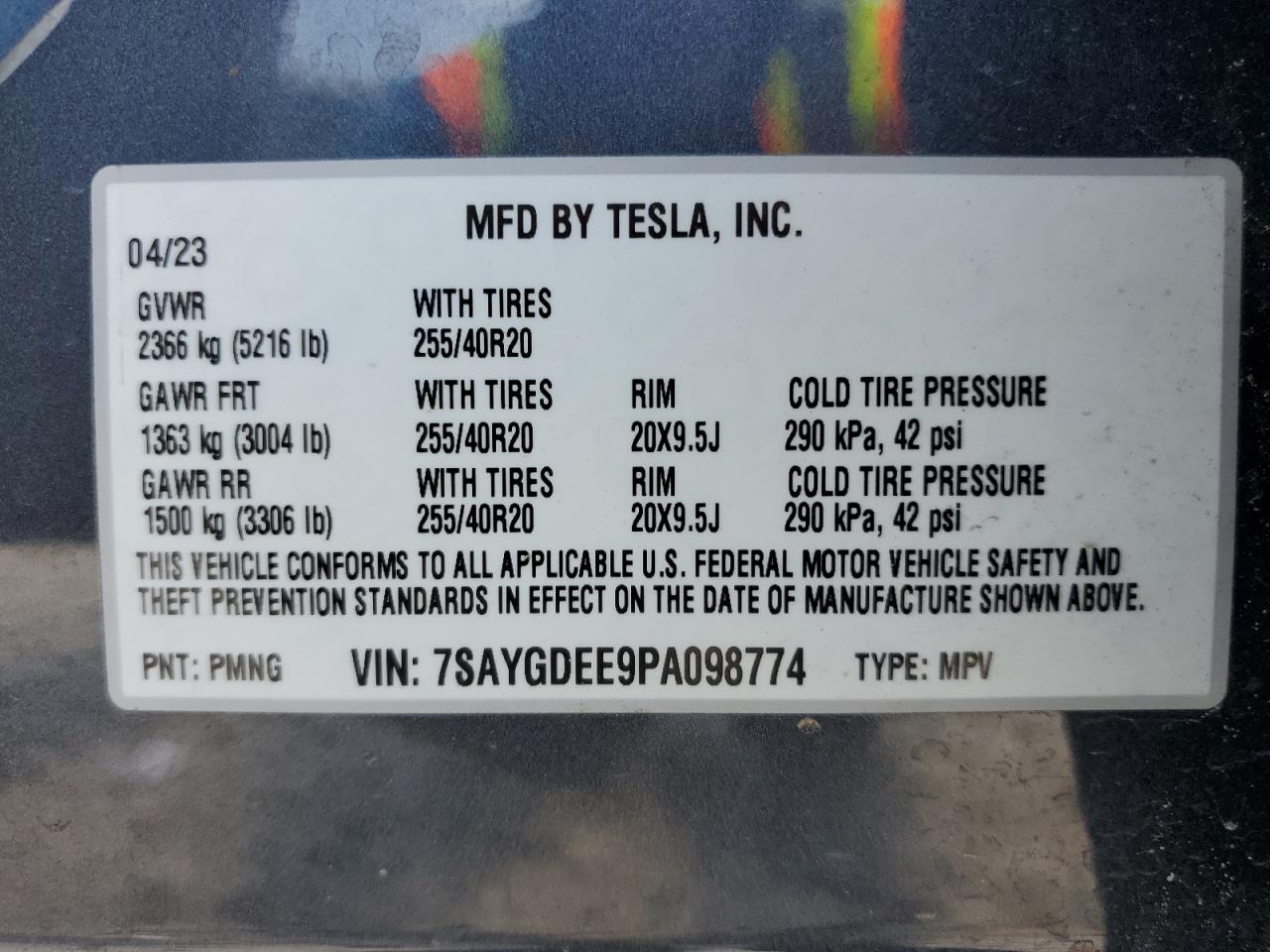 7SAYGDEE9PA098774 2023 TESLA MODEL Y - Image 13