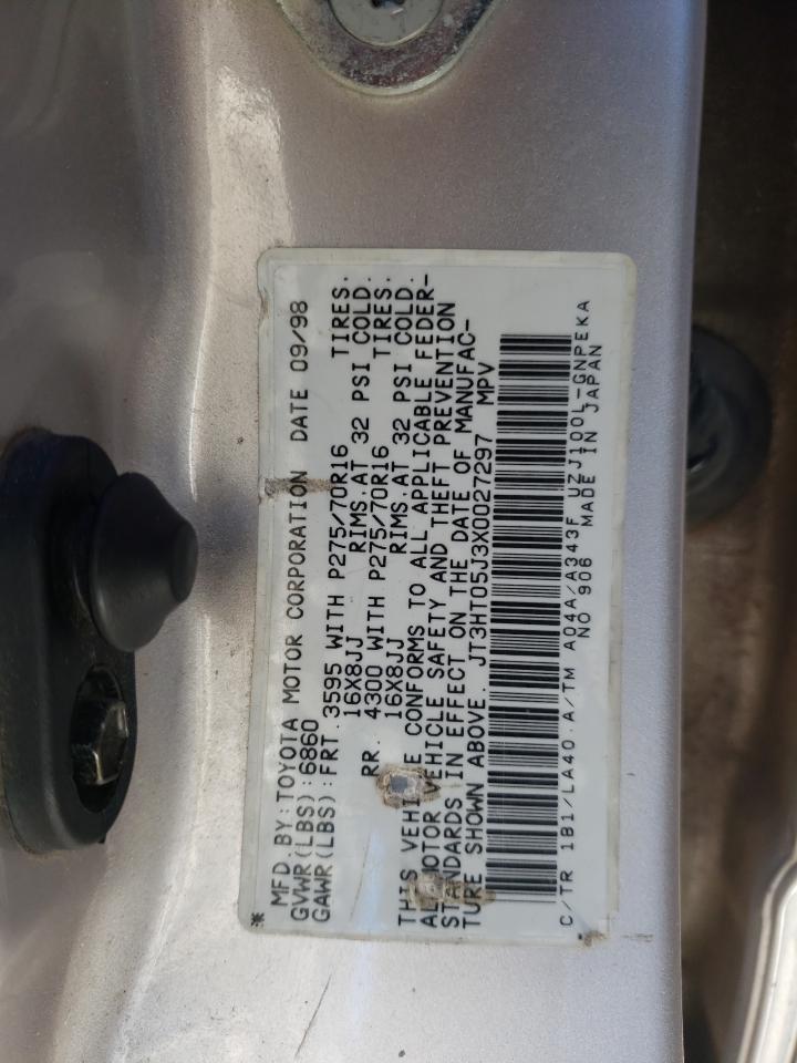 1999 Toyota Land Cruiser VIN: JT3HT05J3X0027297 Lot: 46986254