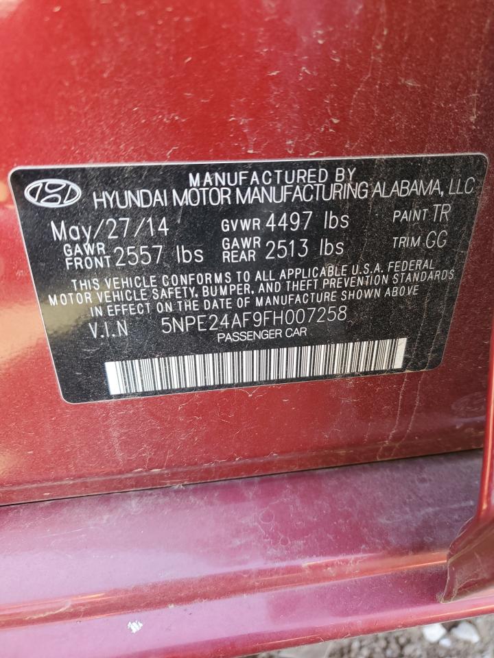 5NPE24AF9FH007258 2015 Hyundai Sonata Se