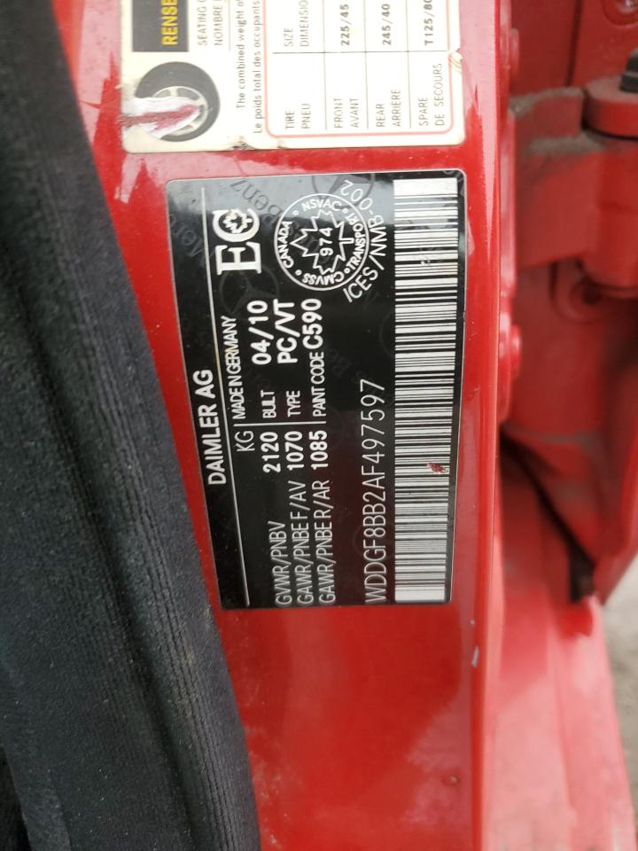 2010 Mercedes-Benz C 300 4Matic VIN: WDDGF8BB2AF497597 Lot: 45263824