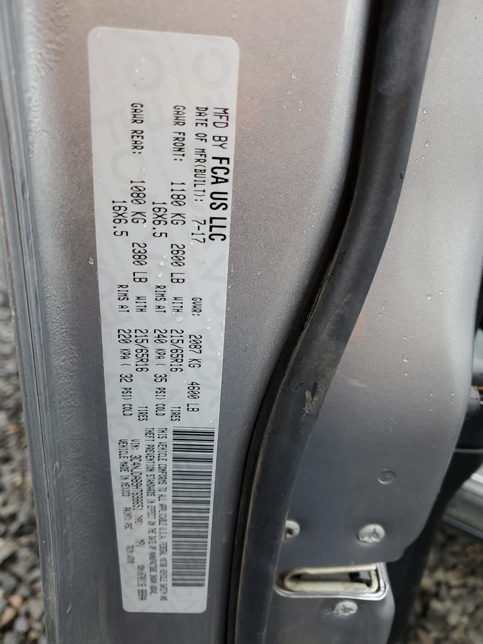 3C4NJDAB9HT698651 2017 Jeep Compass Sport