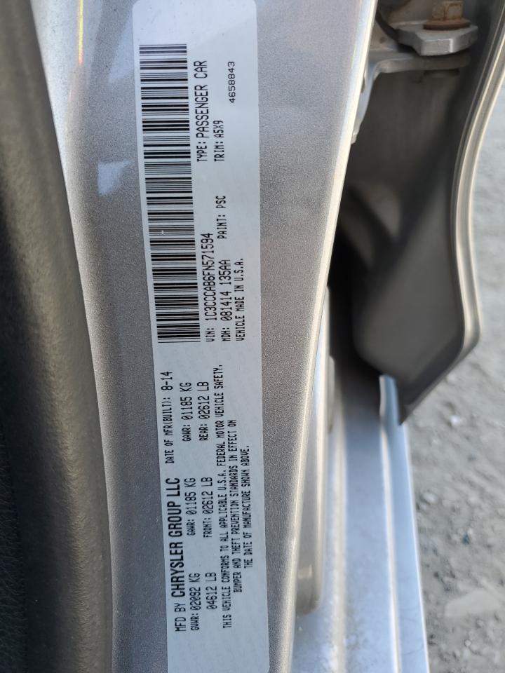 2015 Chrysler 200 Limited VIN: 1C3CCCAB6FN571594 Lot: 80627555