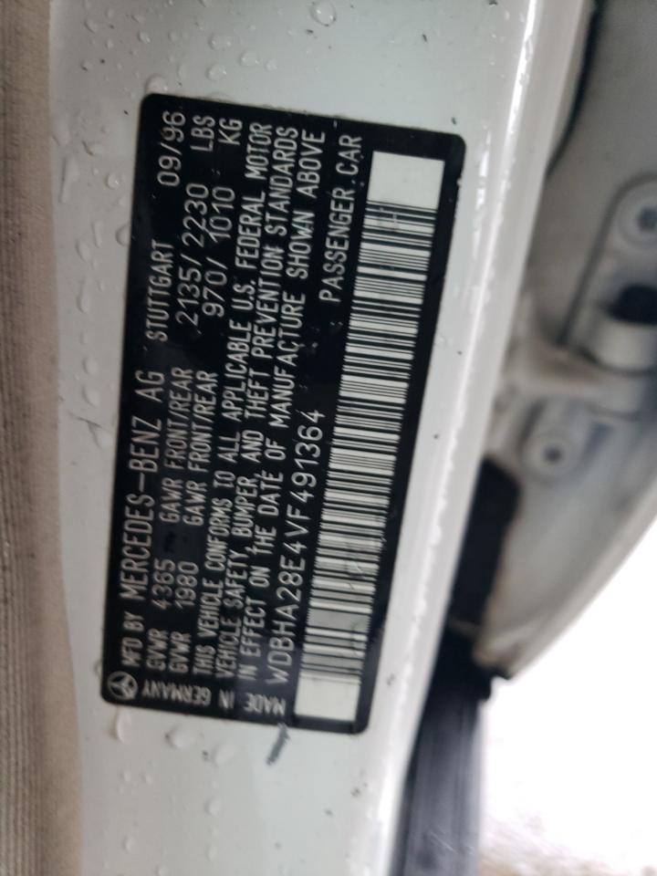 1997 Mercedes-Benz C 280 VIN: WDBHA28E4VF491364 Lot: 44885974