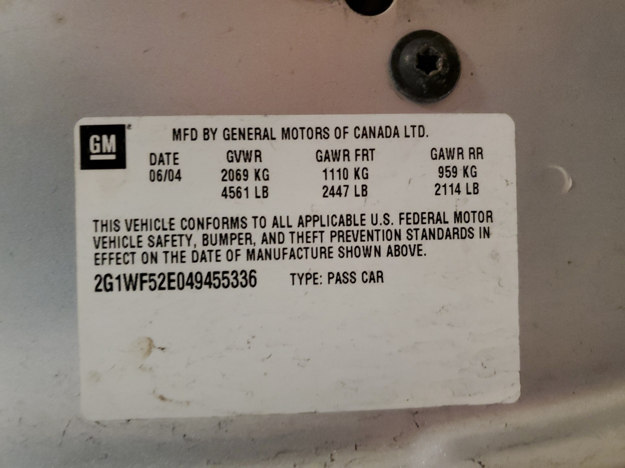 2G1WF52E049455336 2004 Chevrolet Impala