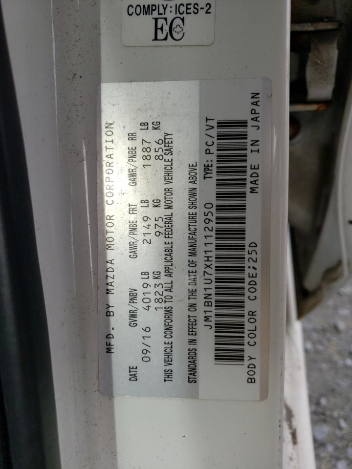 2017 Mazda 3 Sport VIN: JM1BN1U7XH1112950 Lot: 48226124